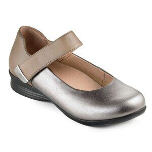 Dansko Audrey Old Gold Metallic Leather Mary Jane Shoes, Size EU 38 / US 8